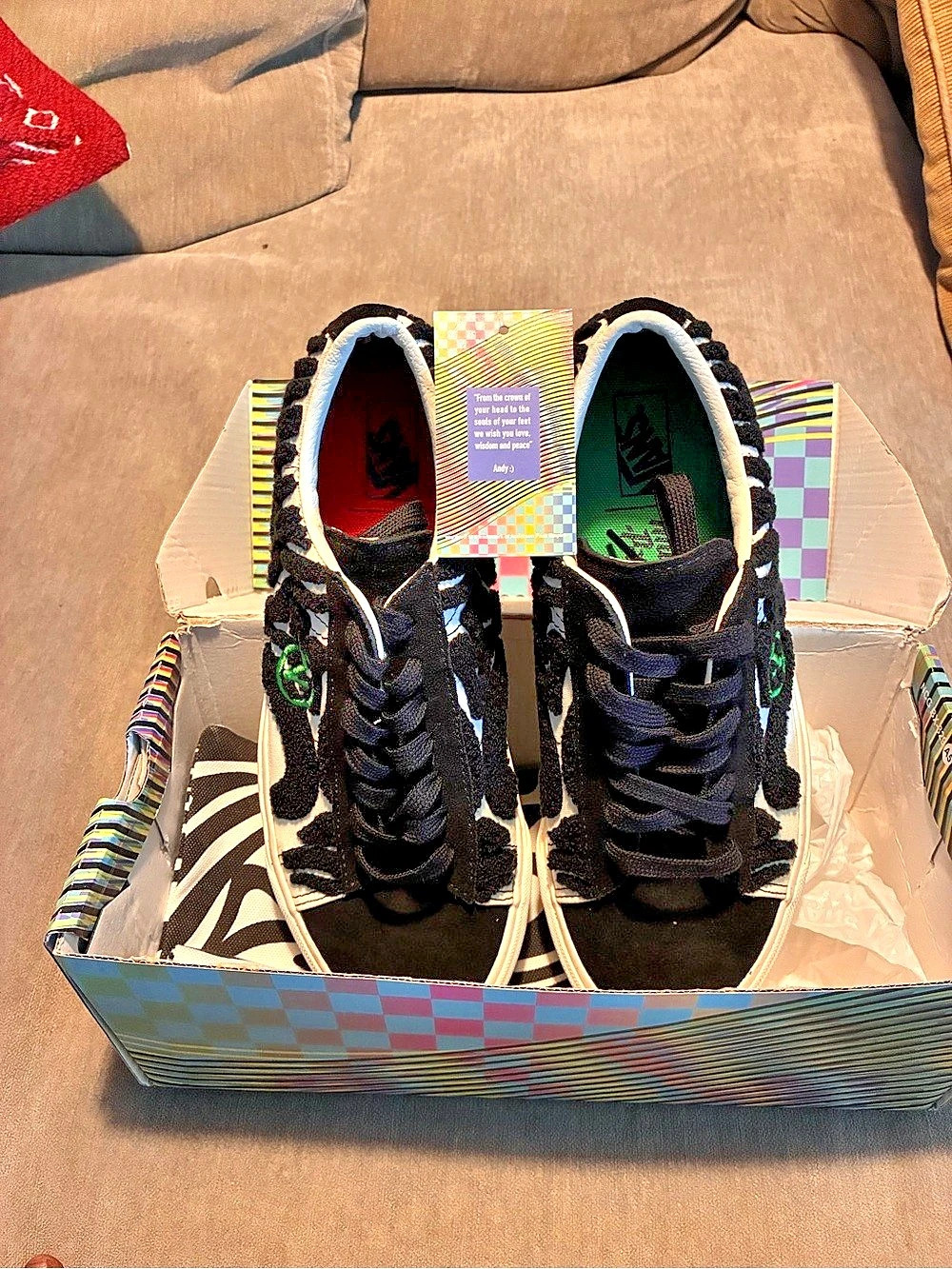 Vans Anderson .Paak x Sid DX 'Malibu' Sneakers Black & White US 7M/8.5W Like New